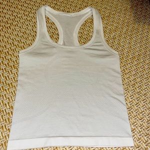Lululemon White Swiftly Tech Tank Top Race Length Size 0